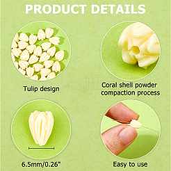 150pcs Shell Pikake Flower Beads&nbsp;FIND-HS0001-07