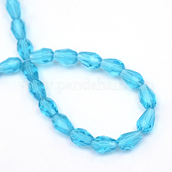 Transparent Glass Bead Strands&nbsp;GLAA-R168-8x11-01C