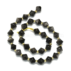 Natural Silver Obsidian Beads Strands&nbsp;G-I376-C13-01