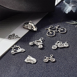 48Pcs 8 Style Tibetan Style Alloy Pendants&nbsp;FIND-SC0002-31