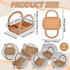 Kraft Paper Basket Cookies Boxes&nbsp;CON-WH0115-99A