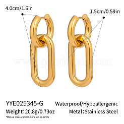 304 Stainless Steel Oval Hoop Earrings&nbsp;AW2454-1