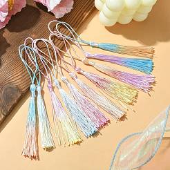 30Pcs Gradient Polyester Tassel Pendant Decoration&nbsp;HJEW-CJ0001-10