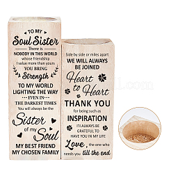 Wooden Candle Holder&nbsp;AJEW-WH0257-010