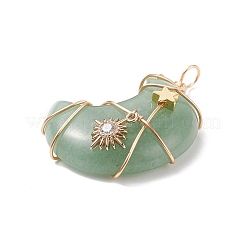 Natural & Synthetic Gemstone Copper Wire Wrapped Pendants&nbsp;PALLOY-JF01702