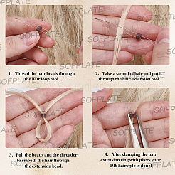 500Pcs Silicone Hair Coil Cuffs&nbsp;OHAR-SP0001-14A