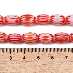 Handmade Millefiori Glass Oval Bead Strands&nbsp;LK-Z001-01B-06