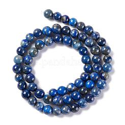 Natural Lapis Lazuli Round Bead Strands&nbsp;G-E262-01-6mm