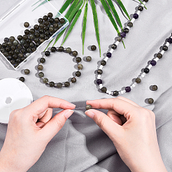 Natural Labradorite Round Beads Strands&nbsp;G-AR0002-48