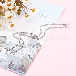 Non-Tarnish 304 Stainless Steel Diamond Cut Cuban Link Chain Necklaces&nbsp;NJEW-JN03368-01