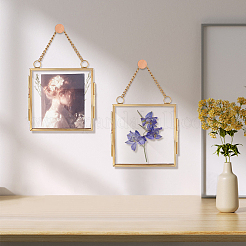 Hanging Pressed Flower Alloy Photo Frames&nbsp;ODIS-WH0002-71G