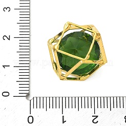 Brass & Glass Pendants&nbsp;KK-CBA74BF-04G-03