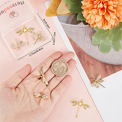 8Pcs 4 Styles Brass Micro Pave Cubic Zirconia Pendants&nbsp;KK-BBC0005-38