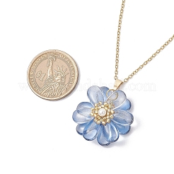 Glass Pendant Necklaces&nbsp;NJEW-MZ00112-03