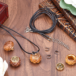 DIY Locket Necklace Making Kit&nbsp;WOOD-SC0001-58A