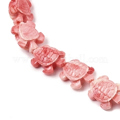 Synthetic Coral Dyed Beads Strands&nbsp;SHEL-Z003-04B