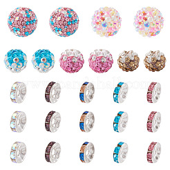 66Pcs 5 Styles Polymer Clay Pave Rhinestone Beads&nbsp;DIY-TA0013-93