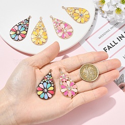 6Pcs 3 Colors Alloy Enamel Pendants&nbsp;FIND-YW0009-99