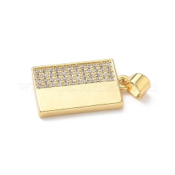 Brass Micro Pave Cubic Zirconia Pendants&nbsp;KK-D426-15B-G