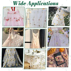 Flower Pattern Polyester Lace Fabic&nbsp;DIY-WH0061-021B