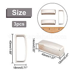 1 Set Zinc Alloy Belt Loop Keepers&nbsp;FIND-AR0002-60P