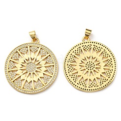 Brass with Cubic Zirconia Pendants&nbsp;KK-K341-39G