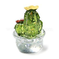 Transparent Resin Simulation Potted Cactus&nbsp;DJEW-F019-02A