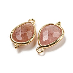 Natural Strawberry Quartz Faceted Pendants&nbsp;G-M431-15G-11