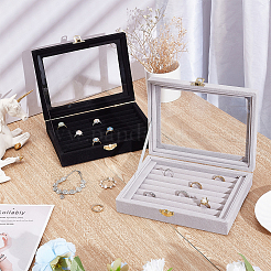 Velvet Jewelry Presentation Boxes&nbsp;VBOX-WH0014-01A