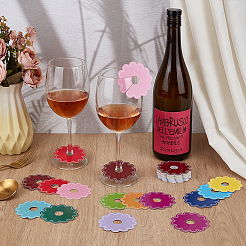 120Pcs 12 Colors Paper Wine Glass Charms&nbsp;DIY-FG0010-05