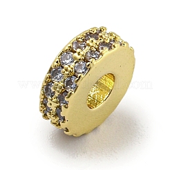 Rack Plating Brass with Cubic Zirconia Beads&nbsp;KK-B091-04A-04G