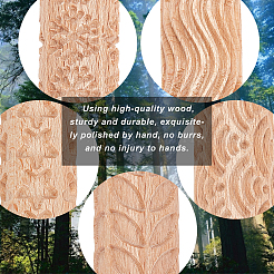 5Pcs 5 Style Wooden Rolling Pin&nbsp;DIY-GF0004-95