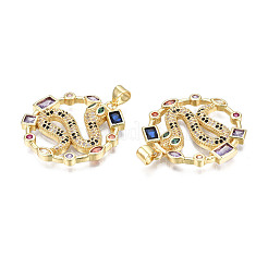 Brass Micro Pave 
Cubic Zirconia Pendants&nbsp;ZIRC-N039-229
