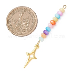 Natural Freshwater Shell Dyed Rondelle Beaded Big Pendants&nbsp;PALLOY-JF04743