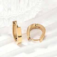 304 Stainless Steel Polishing Effect Hoop Earrings&nbsp;EJEW-M001-38G