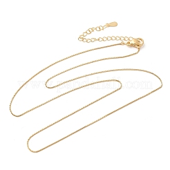 0.6MM Brass Box Chain Necklaces&nbsp;NJEW-G341-01G