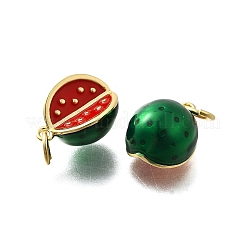 Brass Enamel Pendants&nbsp;KK-P295-15G