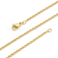 2mm Brass Rope Chain Necklaces for Men Women&nbsp;NJEW-G160-18G