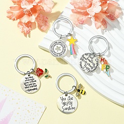 Bees Alloy Enamel & Rhinestone Keychain&nbsp;KEYC-YW00071-01