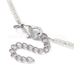Glass Star & Seed Beaded Necklace&nbsp;NJEW-JN04364