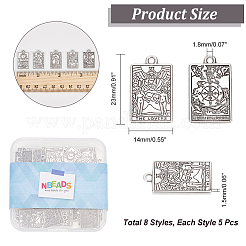 40Pcs 8 Style Tibetan Style Alloy Pendants&nbsp;FIND-NB0003-49