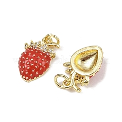 Brass Micro Pave Cubic Zirconia Pendants&nbsp;KK-H072-01G