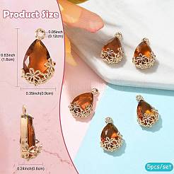 Transparent Glass Pendants&nbsp;GLAA-FZ0001-02H