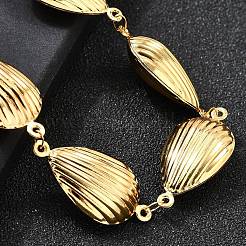 304 Stainless Steel Link Bracelets for Women&nbsp;BJEW-P354-04A-G