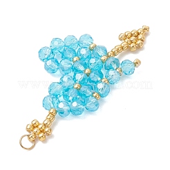 Glass Pendants&nbsp;PALLOY-MZ01235-02