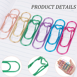 24Pcs 6 Colors Iron Paper Clips&nbsp;OFST-CP0001-16