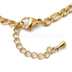 304 Stainless Steel Enamel Cherry Charm Bracelets&nbsp;BJEW-M095-01G