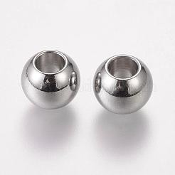 Tarnish Resistant 304 Stainless Steel European Beads&nbsp;STAS-E034-1