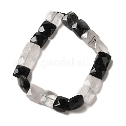 Natural Black Tourmalinated Quartz Beads Strands&nbsp;G-C109-A01-01