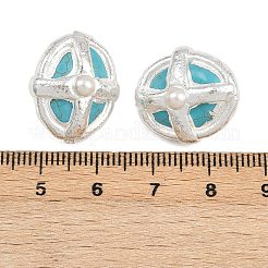 Electroplated Synthetic Turquoise Beads&nbsp;KK-K362-15S